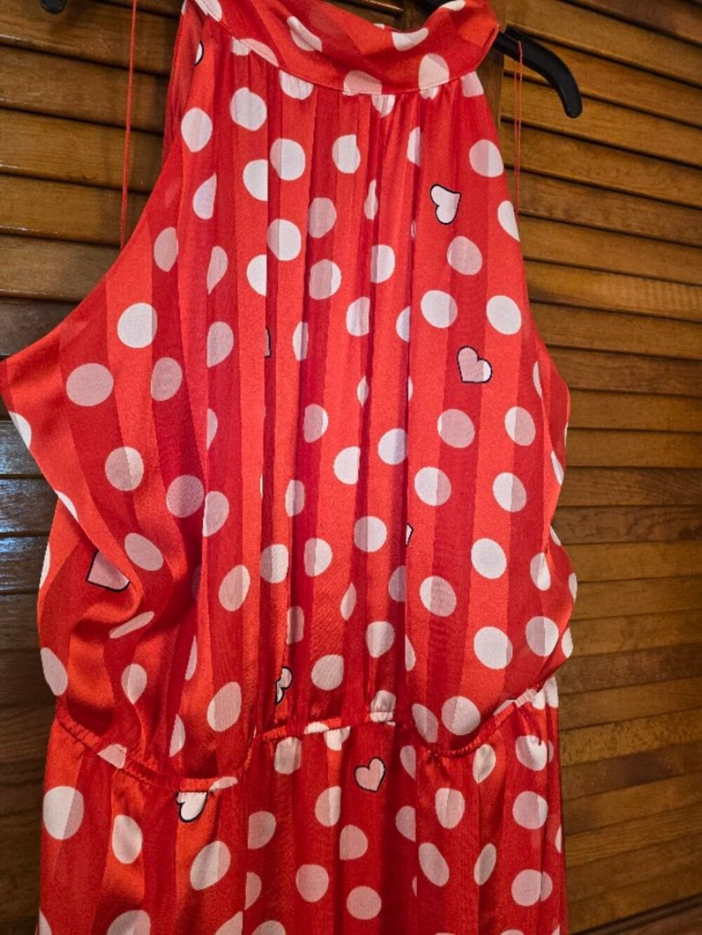 Red Polka Dot Midi Dress 24W 3X Fit Flare Wedding Guest London Times - Picture 11 of 16